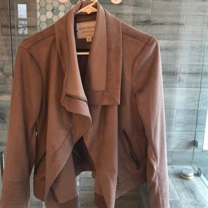Lucky Brand faux  suede moto jacket